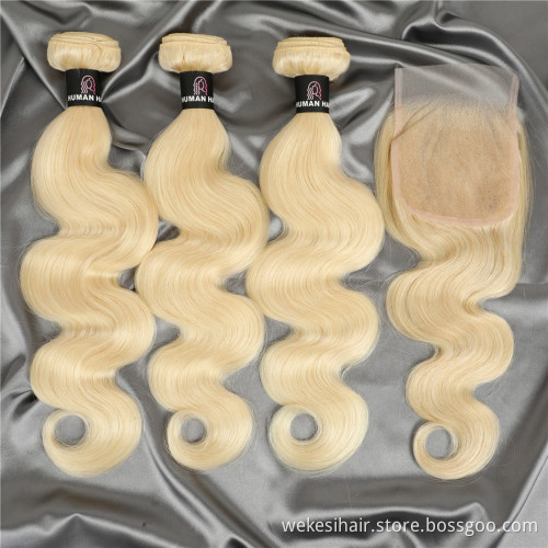 613 Raw Virgin Hair Bundles Body Wave Blonde Virgin Human Hair Bundles Human Hair Extensions